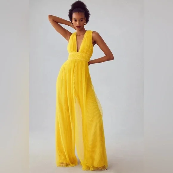 NWT Hutch Pleated Tulle Jumpsuit Anthropologie - Picture 1 of 3